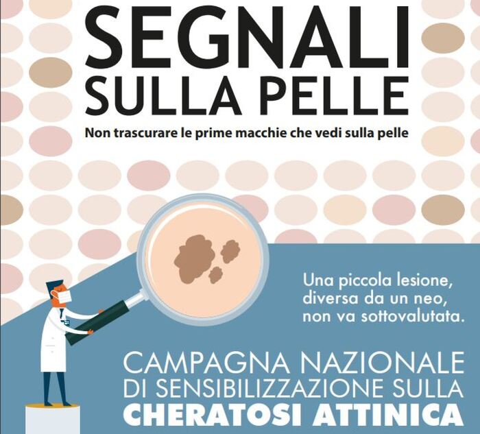 'Segnali sulla pelle', via campagna sulla cheratosi attinica